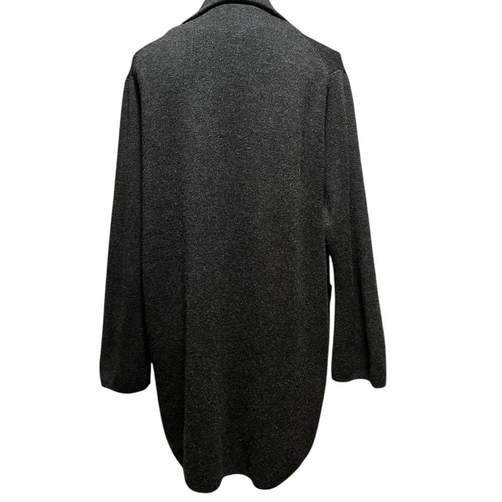 J. CREW WOMEN’S GRAY MERINO WOOL OPEN CARDIGAN SWEATER SIZE LARGE
